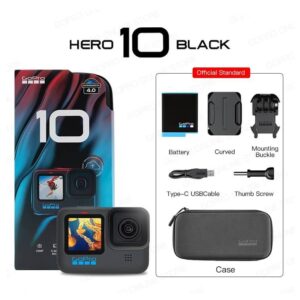 GoPro Hero10 Waterproof Action Camera Combo With Adventure Kit Extra Battery With 32gb Memory Card Reader in AjmanShop