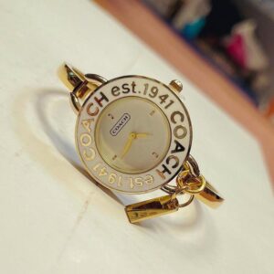 Golden Stainless Steel Charm Ladies Watch - AjmanShop