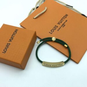 Monogram Stylish Louis Vuitton Bracelets For Men And Women Green Gold in Ajman Shop Dubai