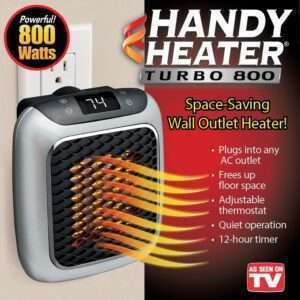 Handy Heater Turbo 800 Watt Wall Outlet Heater As Seen On TV Ajmanshop