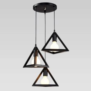 Industrial Metal Hanging Pendant Light Triangle For Dining Room in Ajman Shop Dubai
