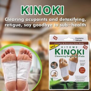 Kiyome Kinoki Detox Foot Pads Removes Body Toxins Feet Cleansing Herbal Slimming 10 Pads in Ajman Shop Dubai
