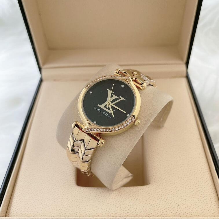 Louis Vuitton Black Dial Color Watches For Women In UAE