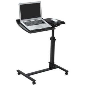 Laptop Rolling Cart Table Height Adjustable Mobile Laptop Stand Desk Ajmanshop
