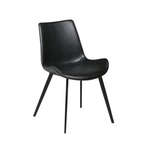 Leather Side Chair Black
