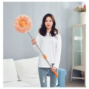 Long Handle Coral and Chenille Wall Cleaning Mop Telescopic Tile Scrubber Wall Ceiling - AjmanShop