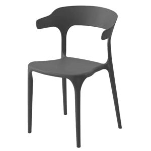 Modern Plastic Dining Chair For Living Room Office Chair Black in Ajman Shop Dubai