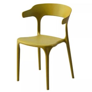 Modern Plastic Dining Chair For Living Room Office Chair Golden in Ajman Shop Dubai