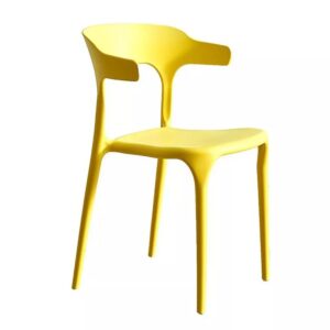 Modern Plastic Dining Chair For Living Room Office Chair Yellow in Ajman Shop Dubai