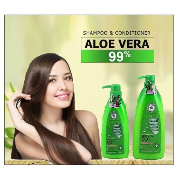 Natural Moisture 99 Aloe Vera Shampoo 800ml Conditioner 500ml- AjmanShop