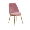 New Design Comfortable Sponge with Flannel Fabric Dining Chair Pink
