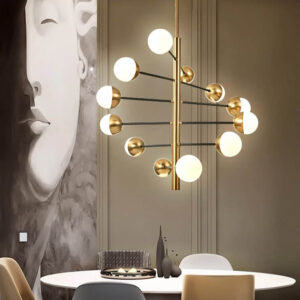 Nordic Ball Led Pendant Lamp With Gold Hanging Lamp for bedroom Dining Living Room in Ajman Shop Dubai