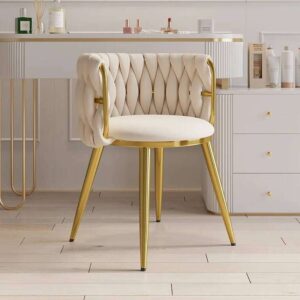 Nordic Off White Barrel Back Dining Chair- AjmanShop
