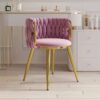 Nordic Pink Barrel Back Dining Chair- AjmanShop