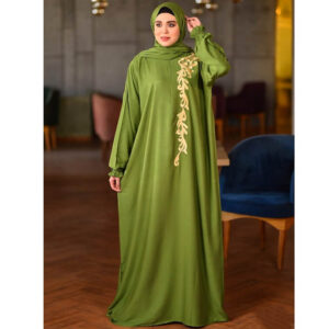 Olive Magribi Dress - AjmanShop