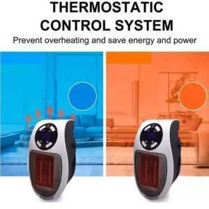 Portable Room Electric Fan Heater 500w Plug in Wall Heater Instant Electric Calefactor Portatil - AjmanShop
