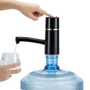 Rechargeable Electrical Automatic Water Pump Top Dispenser For Water Bottle Black AjmanShop