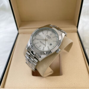 Rolex Stylish Watches For Men With Box Silver 1