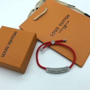 Monogram Stylish Louis Vuitton Bracelets For Men And Women Red Silver in Ajman Shop Dubai