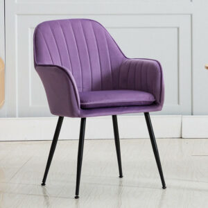 Stylish Side Chairs with Gold Metal Legs Lavender 1