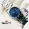 TISSOT High Quality Mens Quartz Swiss Made Stainless Steel Watch Navy Blue Dial AjmanShop