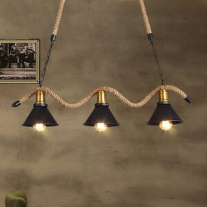 Three Light Pendant Hemp Rope Chain Light Hanging Ceiling Light Fixture in Ajman Shop Dubai