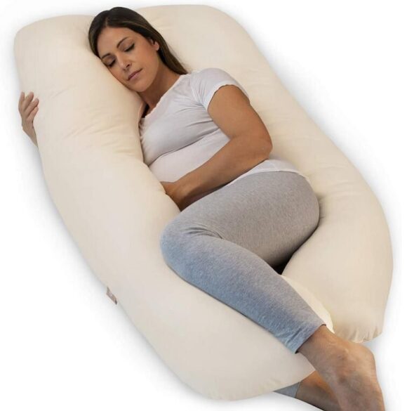 Topchances Body Pillow 2 In 1 Pillow Two Legs For Easy Beige in Ajman Shop Dubai