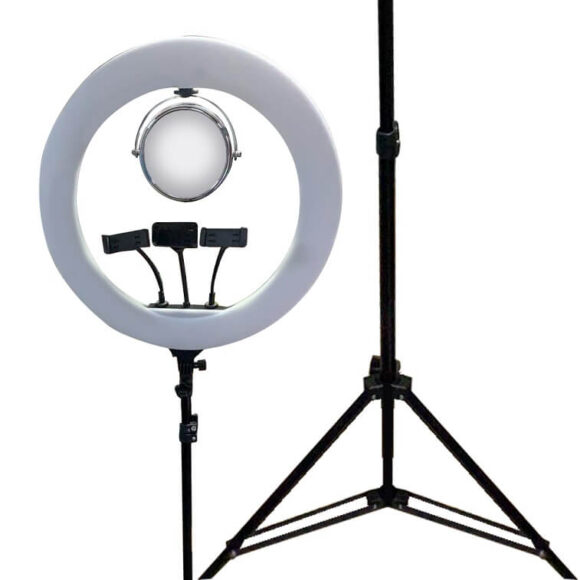 Tripod Stand With JM 520A Mirror 3 Mode Ring Light 1