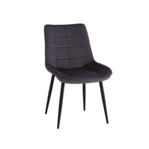 Velvet Dining Chair Flex Model Black