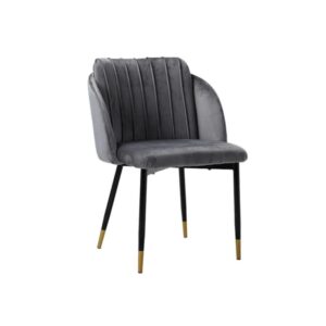 Velvet Luxury Dining Chair Dark Ash 2