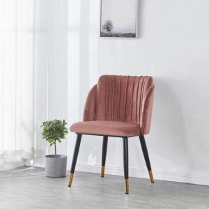Velvet Luxury Dining Chair Pink 1