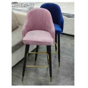 Velvet Modern Bar Stools Height Chairs AjmanShop