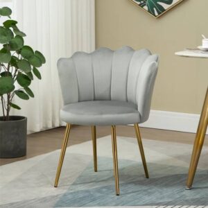 Velvet Wide Club Chair for Home Grey 1