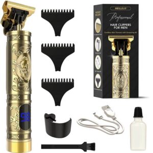 Vintage T9 Professional Hair Trimmer Cordless Hair Clipper Barber Carving Hair Shaver Set 1