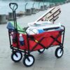 Widen Wheel Portable Trolley Sturdy Steel Frame Garden Beach Wagon Folding Camping in Ajman Shop Dubai