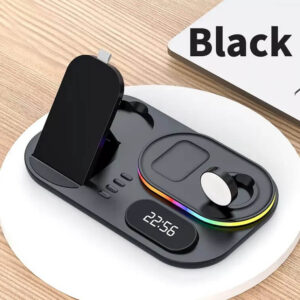 Wireless Charger 4 in 1 Wireless Charger Station for Apple Black Ajmanshop 1