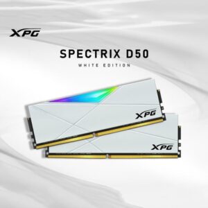 Xpg Spectrix D50 RGB Desktop Memory 16GB 2x8GB DDR4 3200MHz CL16 White for PC in Ajman Shop Dubai