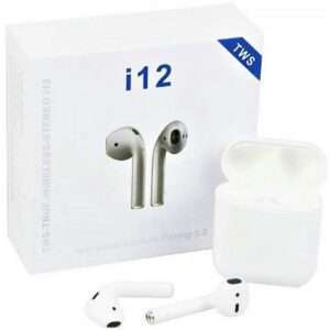 i12 Wireless Earbuds Bluetooth 5.0 Headphones White - AjmanShop