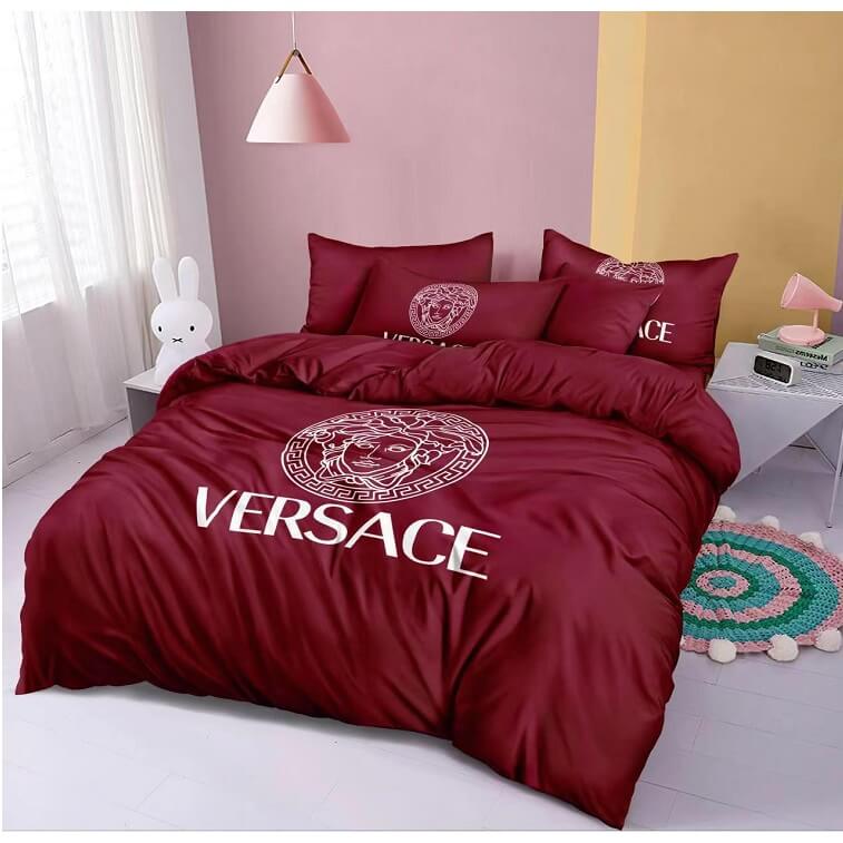 Versace Red Bedsheet 6pcs Set Cotton Material in AjmanShop