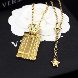 Versace Unisex Necklace Black And Gold in Ajman Shop 1