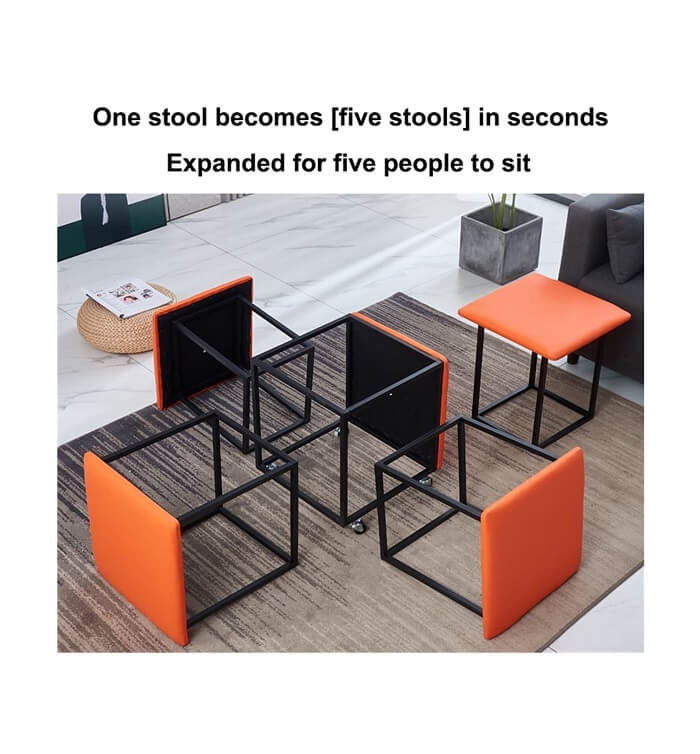 5 in 1 Combination Stool Multicolor Ottoman Table Stool in AjmanShop 
