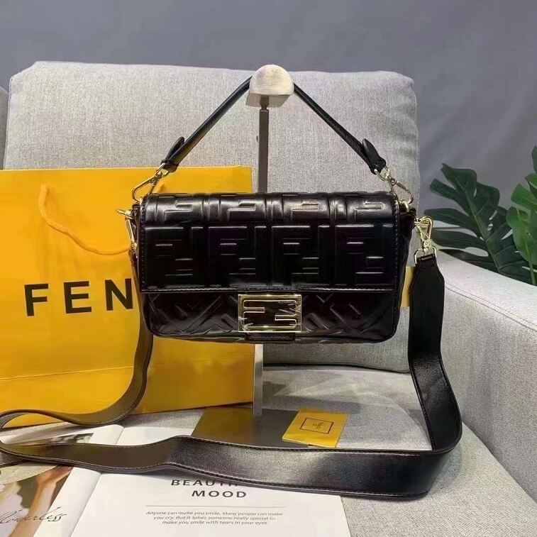 Black Midi bag by Fendi with 2 Belt- AjmanShop