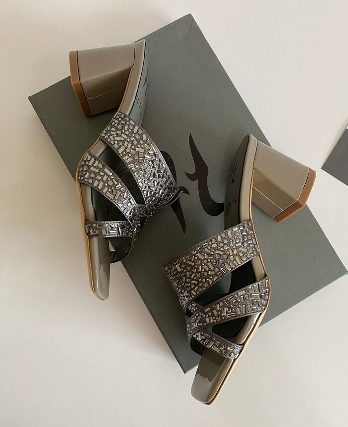 Gina Grey Heel Midi with Full Stone Work in AjmanShop