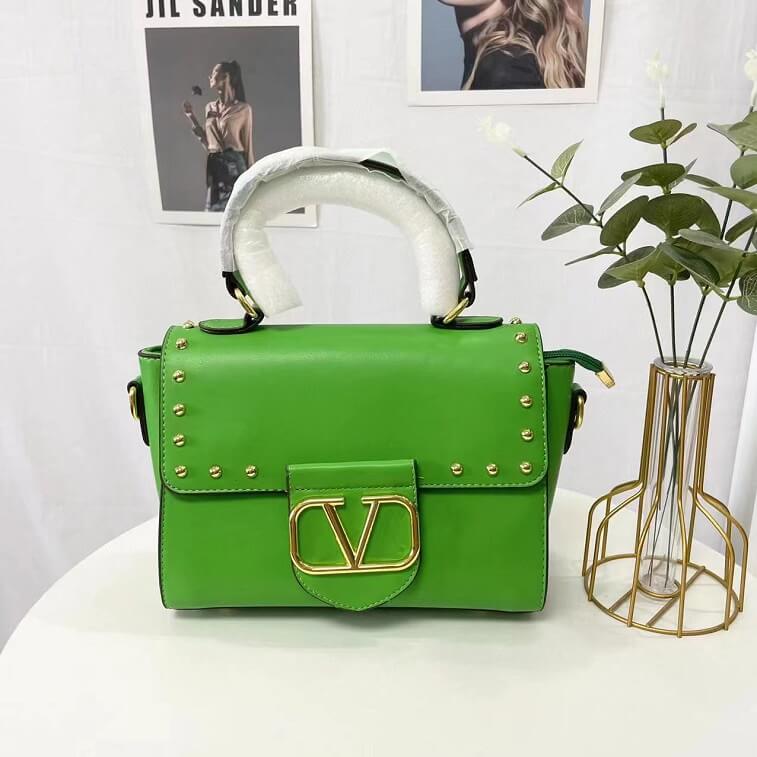 Green Valentino Bag Metal Hardware Crossbody Bag- AjmanShop