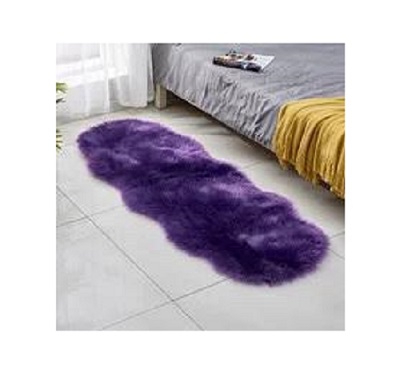 Purple Fur Carpet for Living Room with Anti Slip Bottom in AjmanShop 