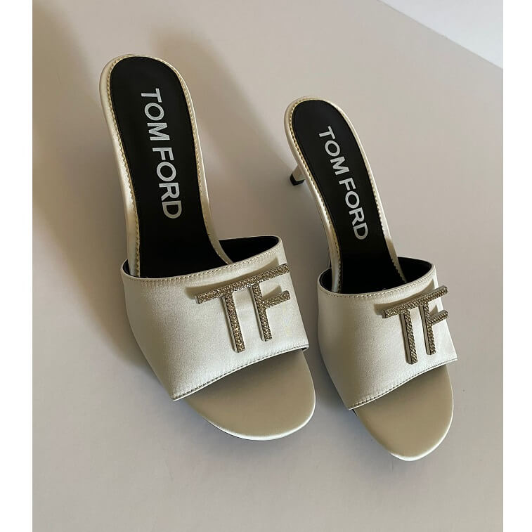 Tomford White Heel with Stone Logo Work in AjmanShop