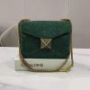 Crystal Green Bag by Valentino with Long Belt- AjmanShop