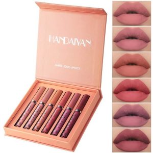 Handaiyan Matte Lipstick 6 Colours Velvet Finish, Color B in AjmanShop