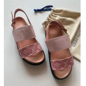 LV Flat Sandal Pink Mules - AjmanShop