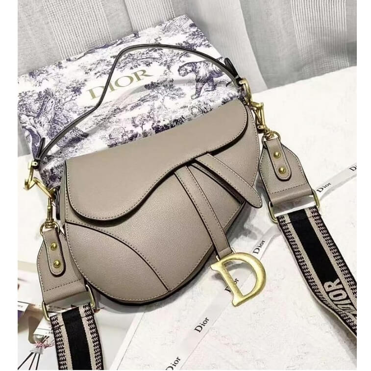 Beige Saddle Bag Christian Dior- AjmanShop